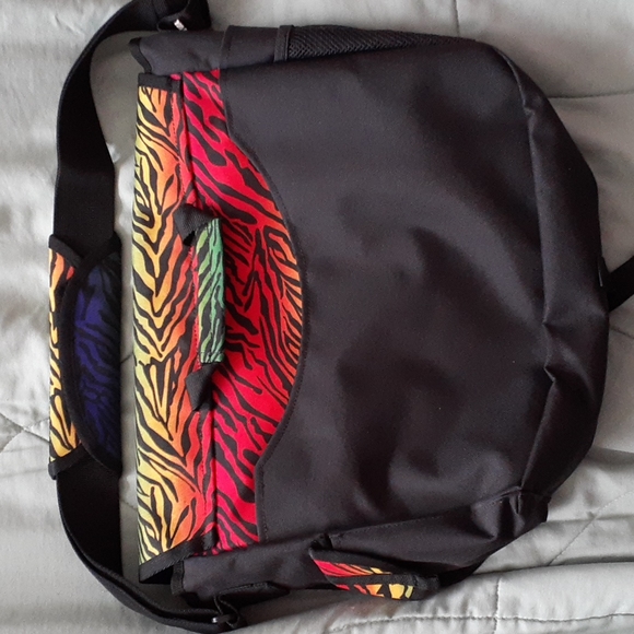 Rainbow Zebra Print Messenger Bag - Picture 3 of 6